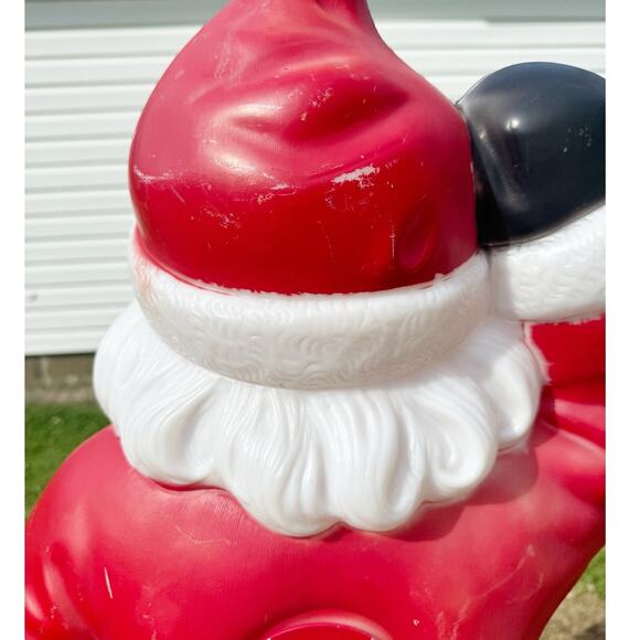Empire Vintage Dancing Santa Blow Mold Waving with Light 40"- Bottom Cracked - Picture 8 of 15